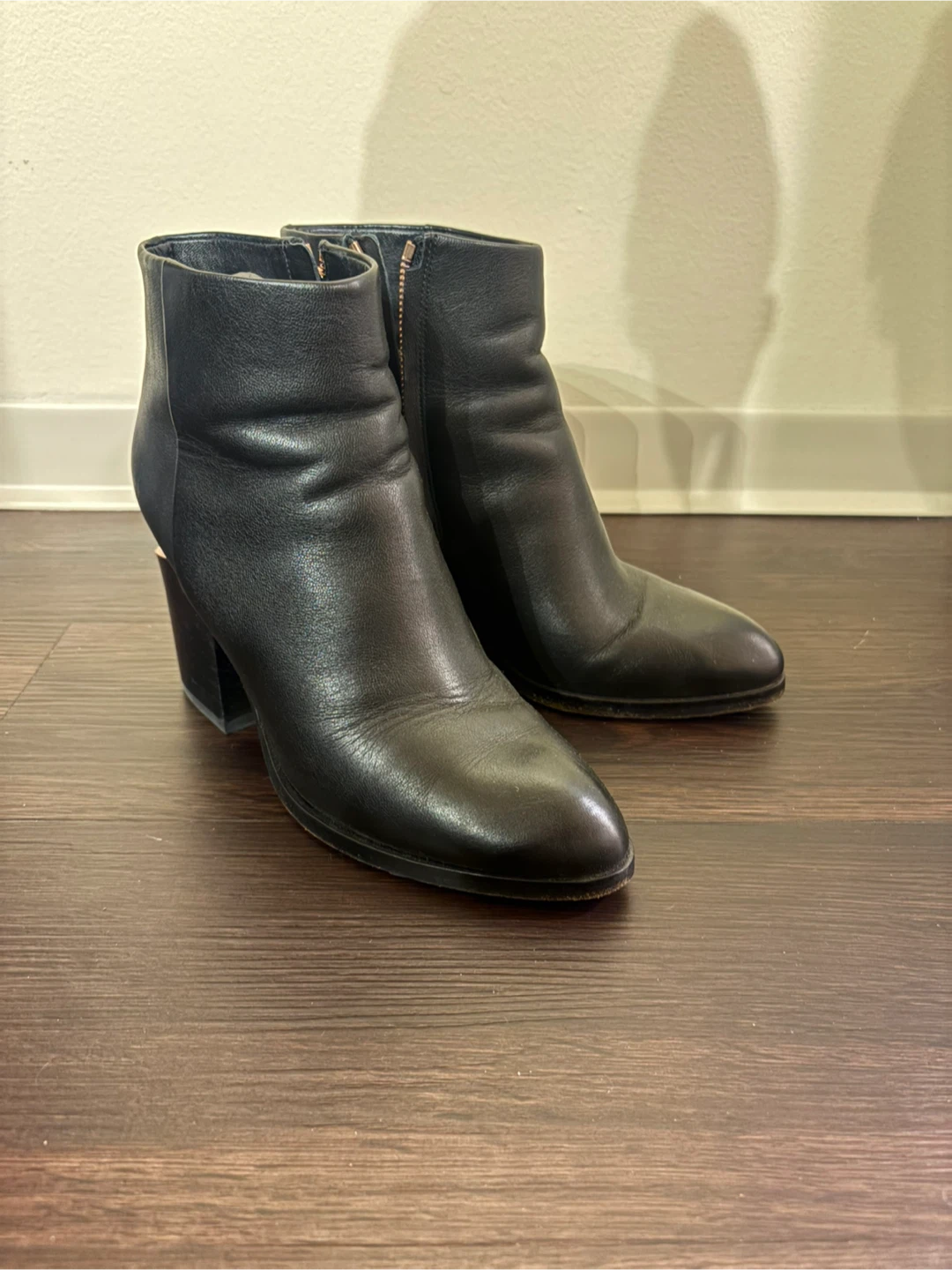 Alexander Wang Black Leather Gabi Ankle Boots Size 8