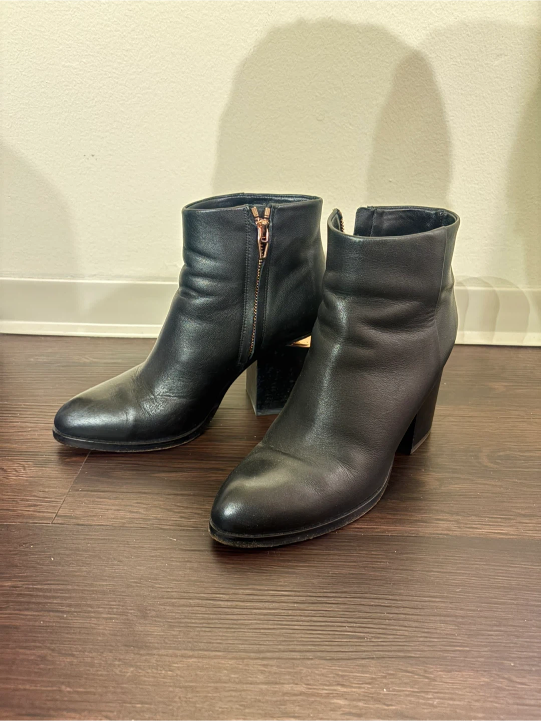 Alexander Wang Black Leather Gabi Ankle Boots Size 8 - photo 2