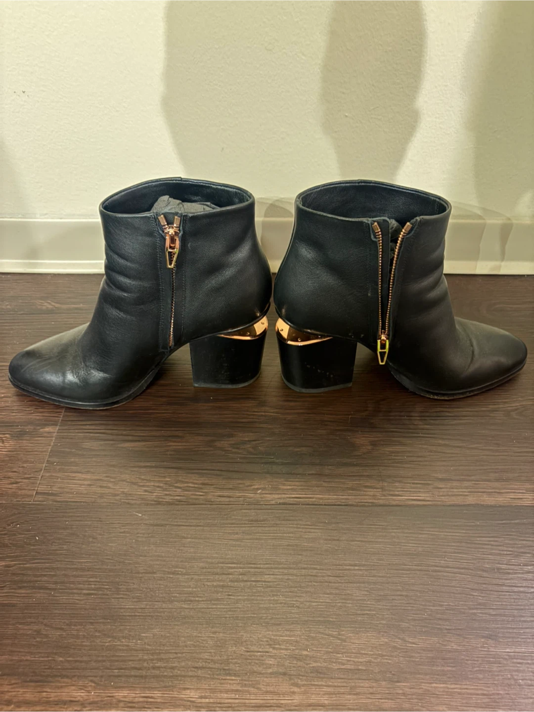 Alexander Wang Black Leather Gabi Ankle Boots Size 8 - photo 3