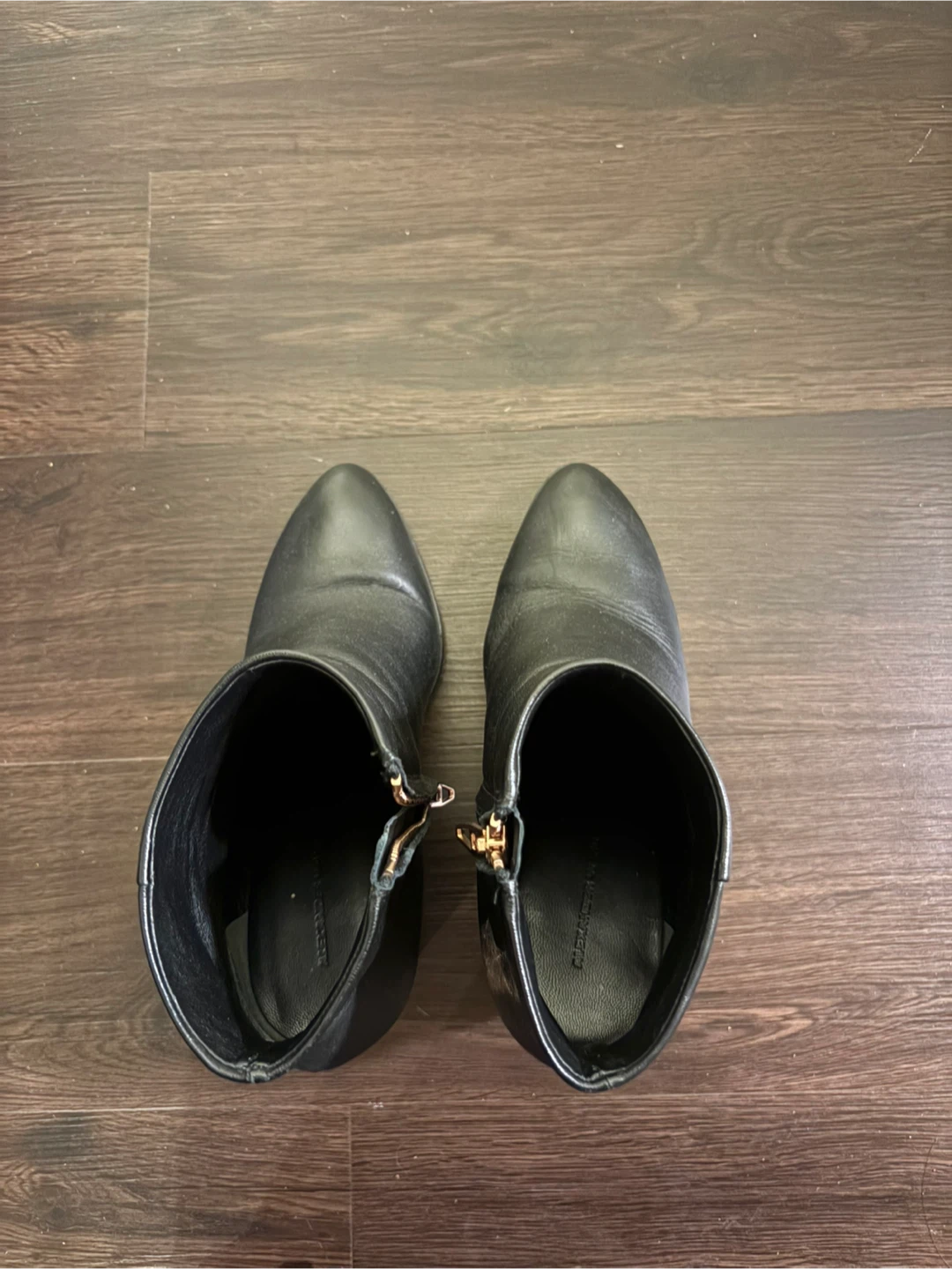 Alexander Wang Black Leather Gabi Ankle Boots Size 8 - photo 5