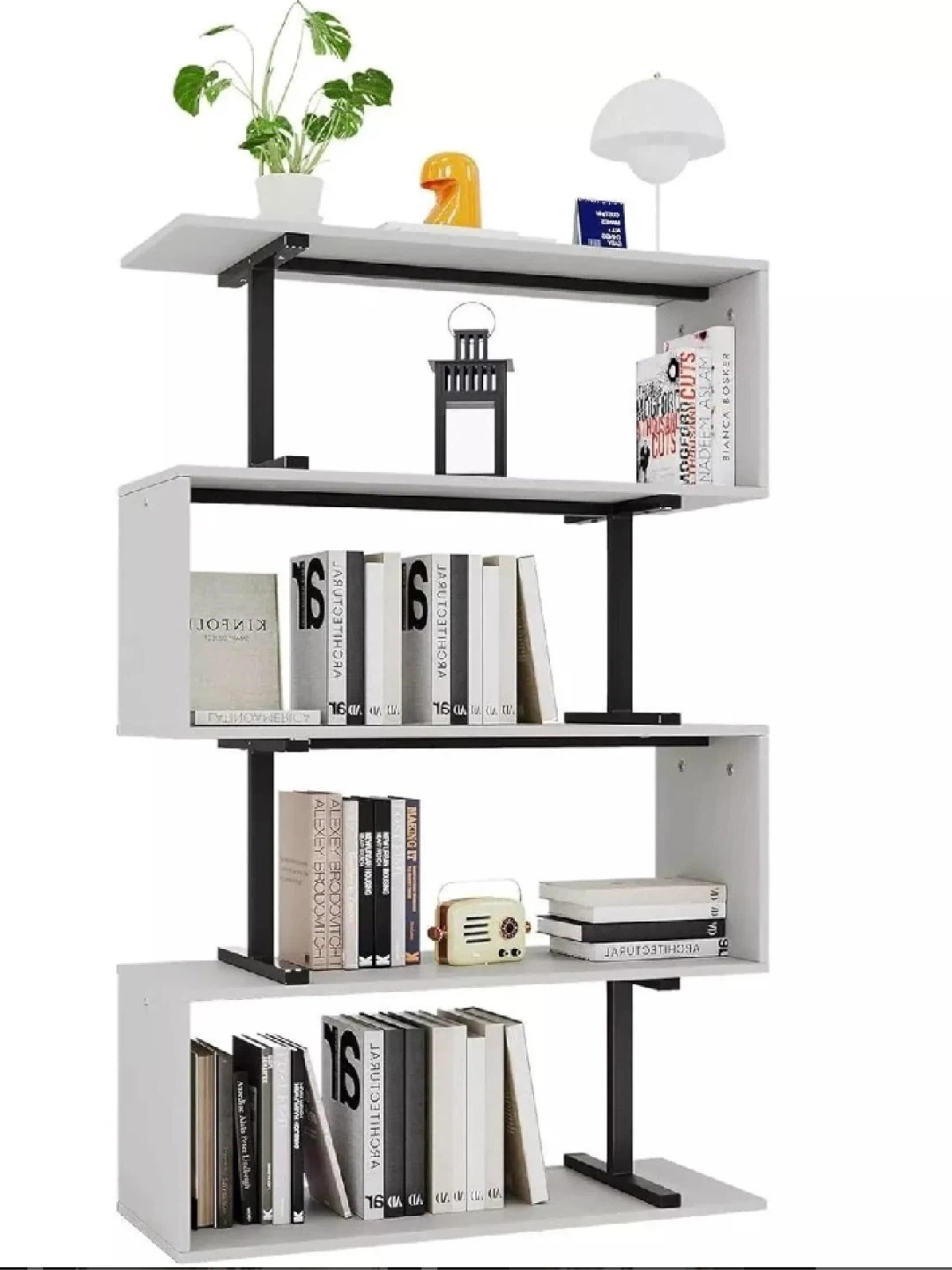 White Zig Zag Bookshelf - photo 2