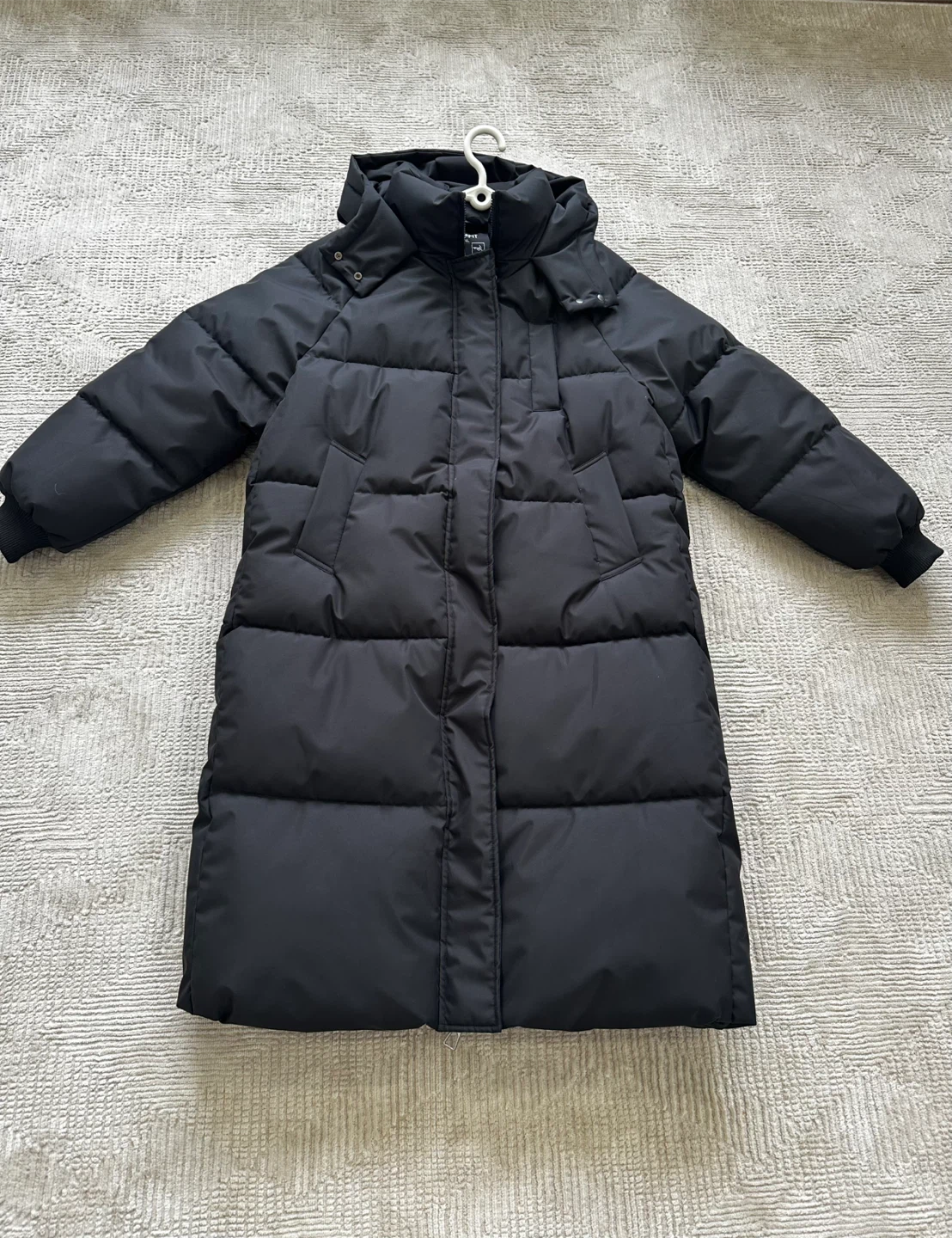 Black Puffer Winter Coat - photo 2