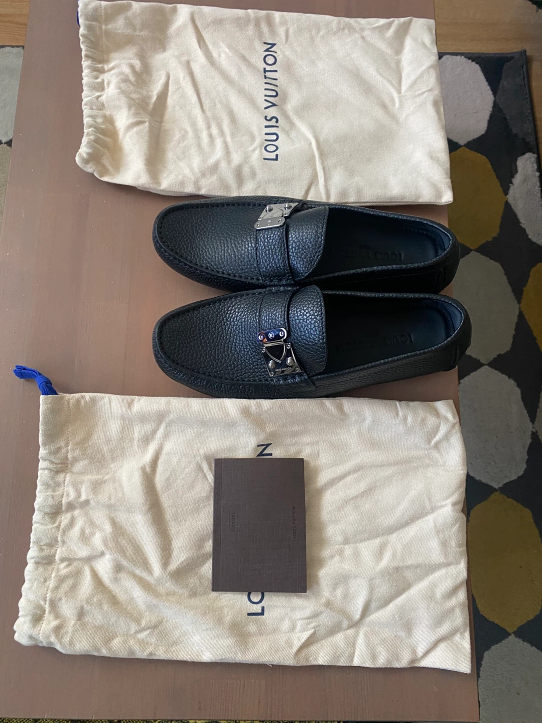 Louis Vuitton Black Leather Loafers