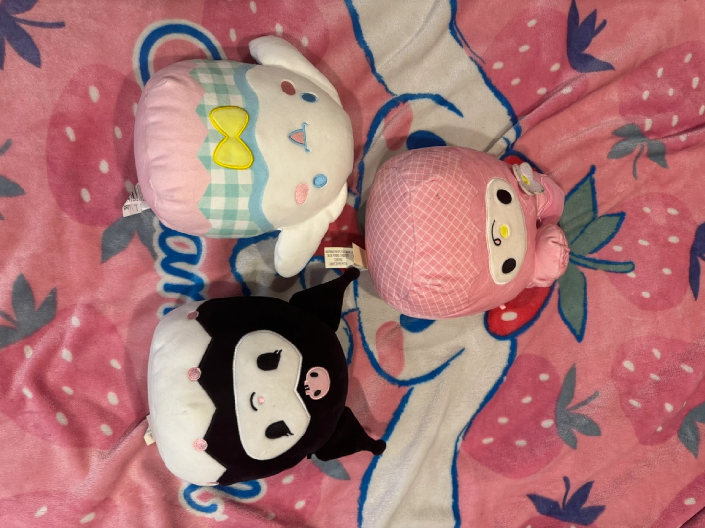Sanrio Squishmallow Plush Toys - Kuromi, Cinnamoroll, My Melody