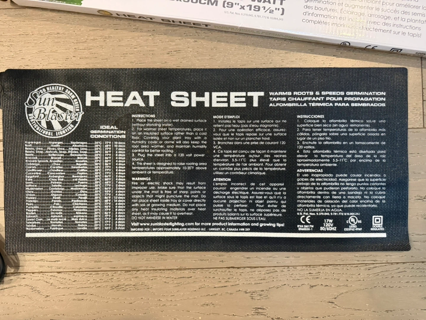 Sun Blaster Heat Sheet 17 Watt 9"x19 1/2" - photo 2