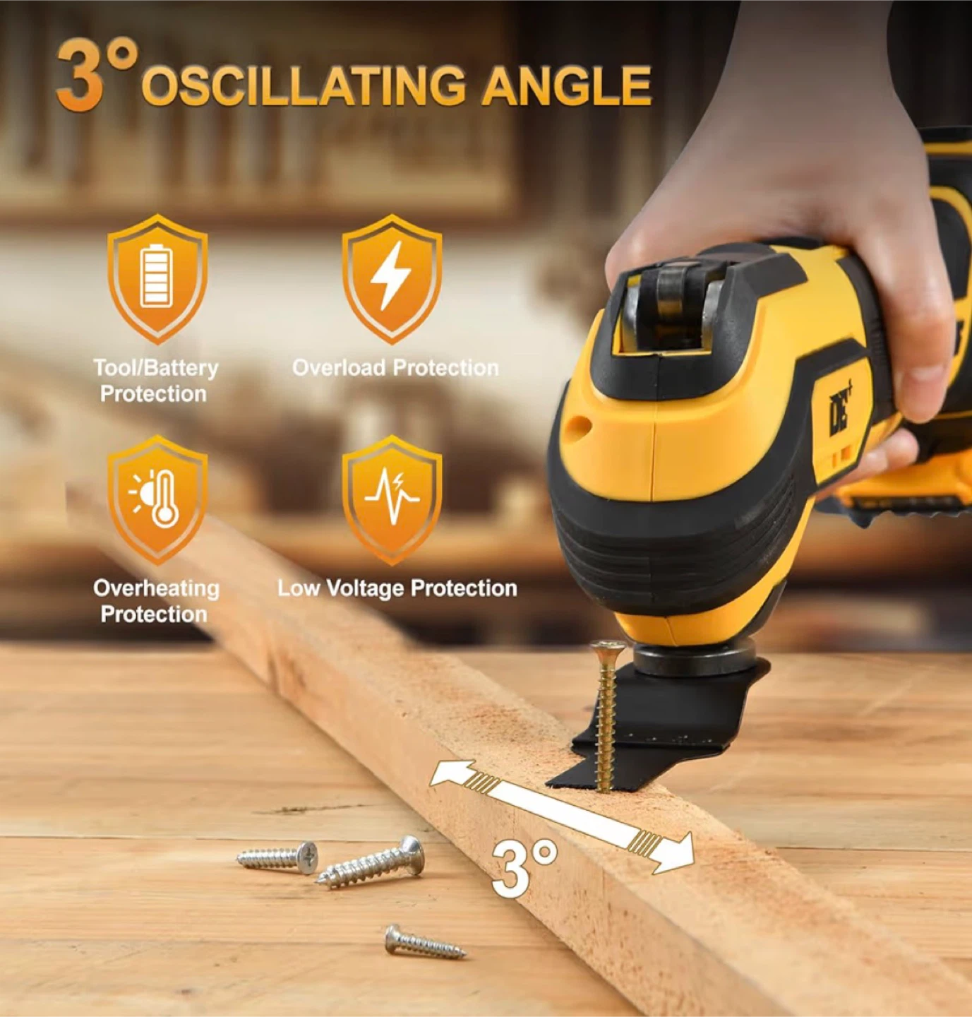 DE+ Model 7308 Cordless Oscillating Multi-Tool Kit - photo 4