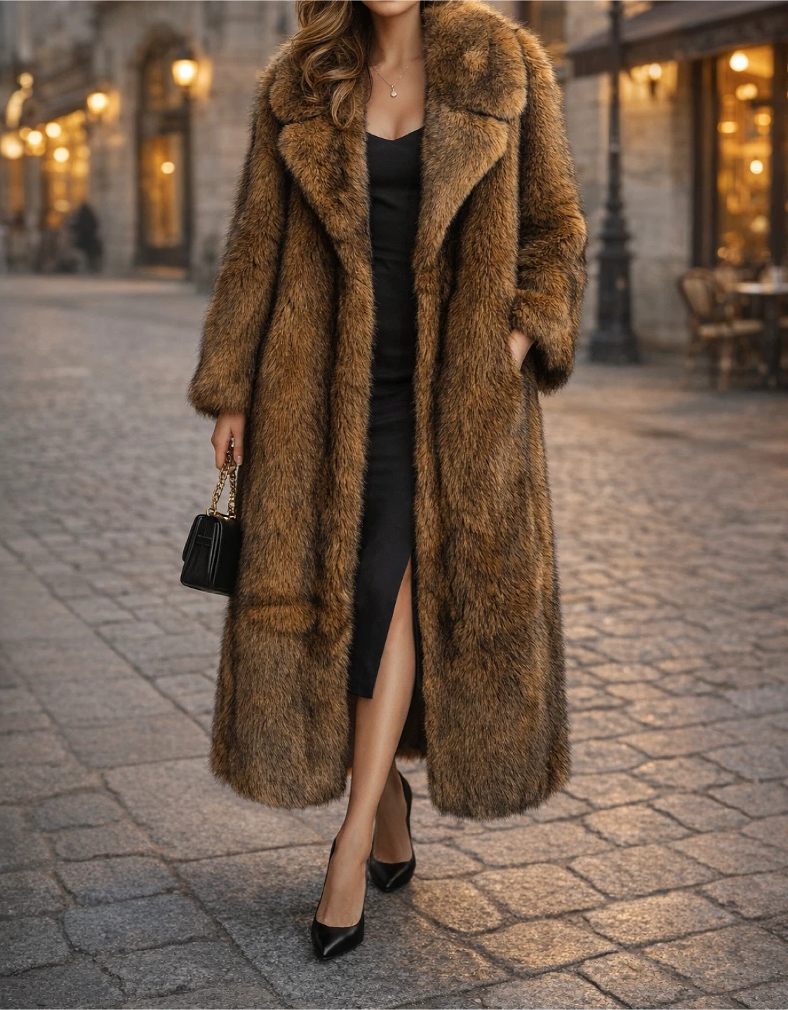 Brand new long  faux fur coat - photo 3