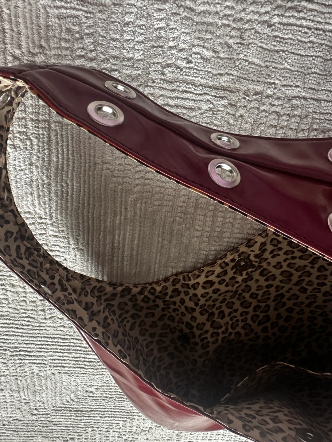 Y2K Style Red Faux Leather Shoulder Bag - photo 3