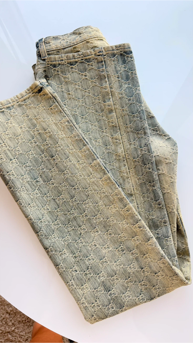 Gucci Monogram Denim Jeans - Size 24 - photo 2