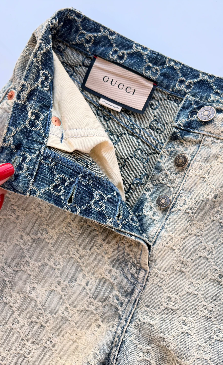 Gucci Monogram Denim Jeans - Size 24