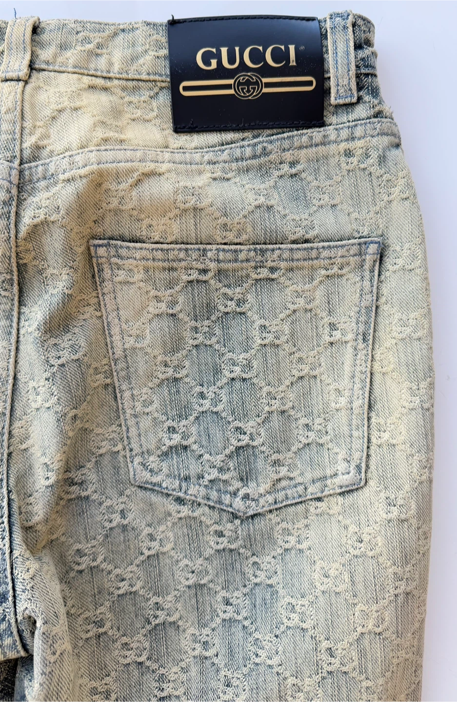 Gucci Monogram Denim Jeans - Size 24 - photo 5