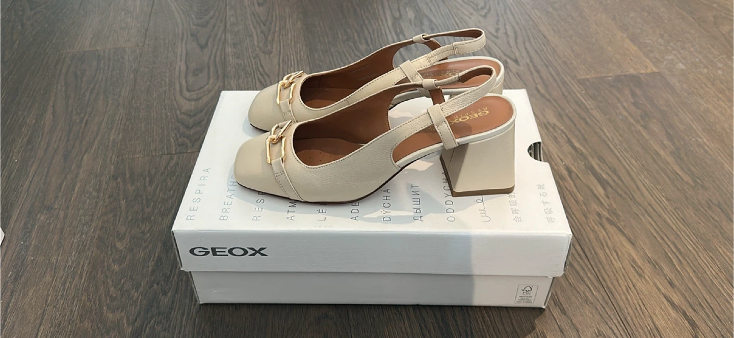 Geox Women's Beige Block Heels Size 7