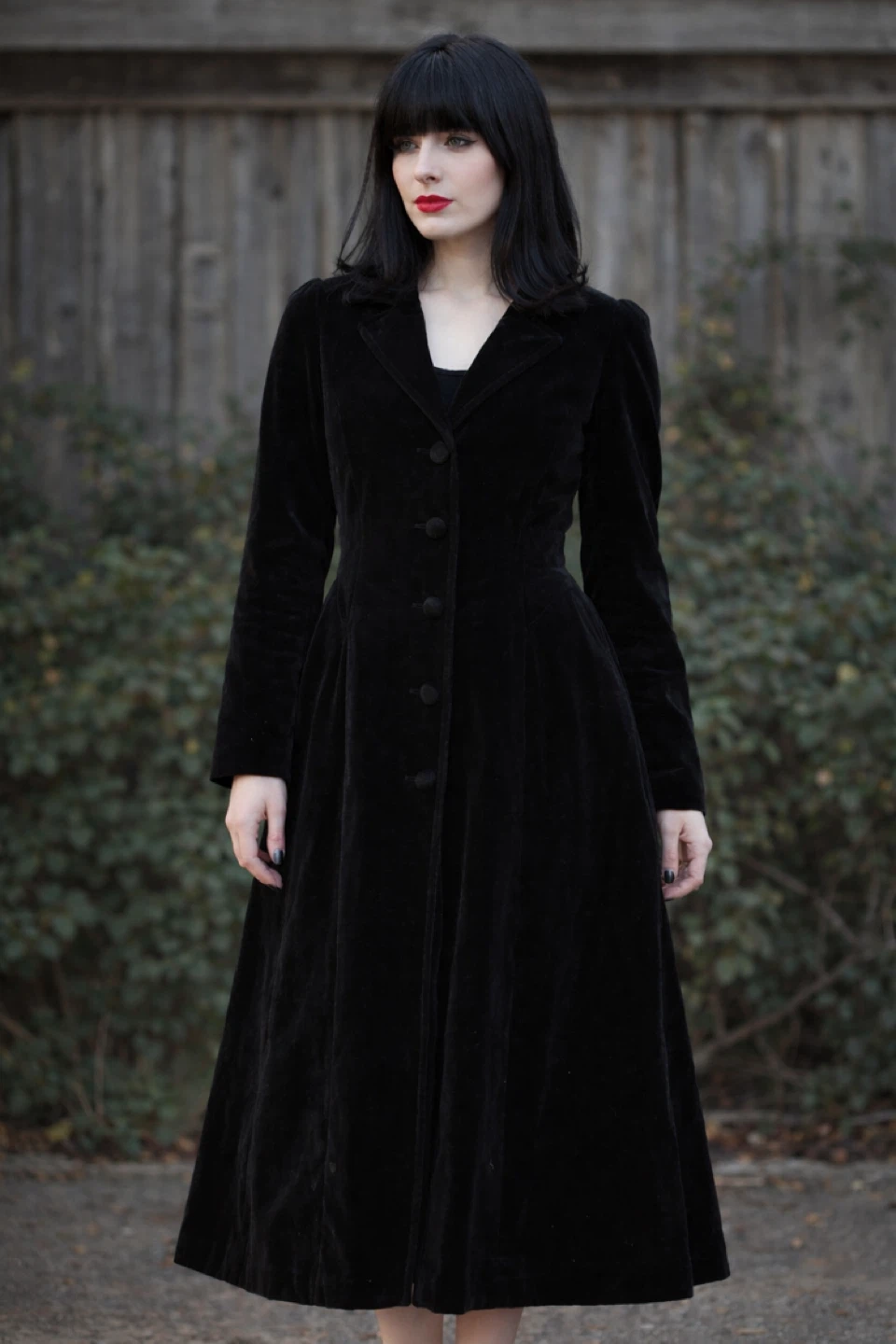 Lip Service Black Velvet Long Coat - photo 3
