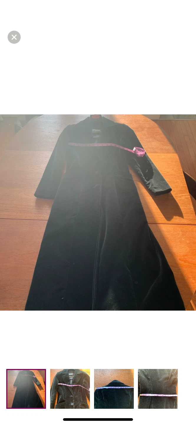 Lip Service Black Velvet Long Coat - photo 2