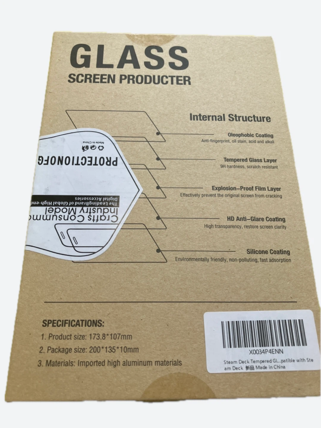 PGTECH Tempered Glass Screen Protector for Steam Deck (2-Pack) - photo 2
