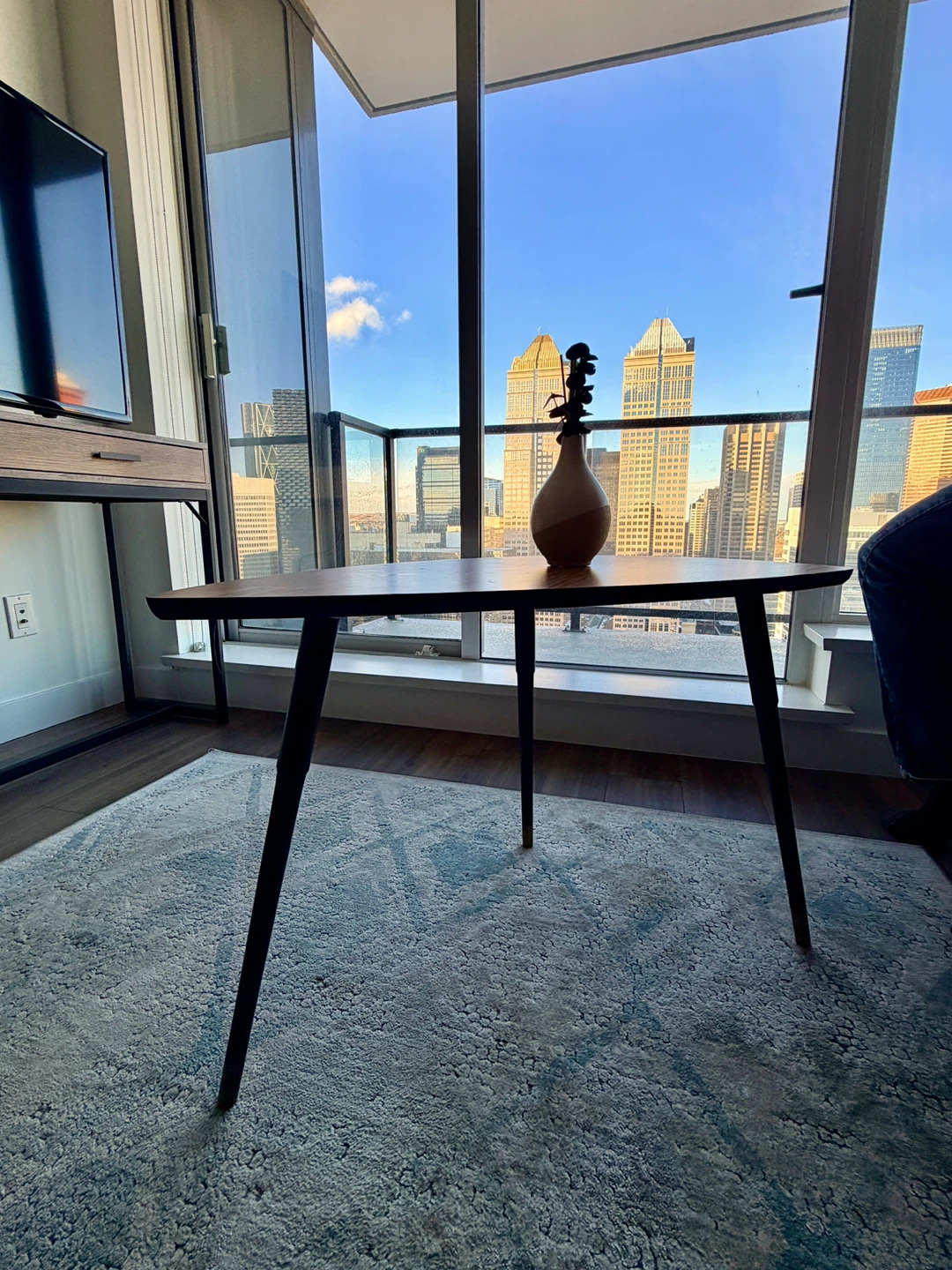 Unique Leaf-Shaped Wood Coffee Table - photo 2