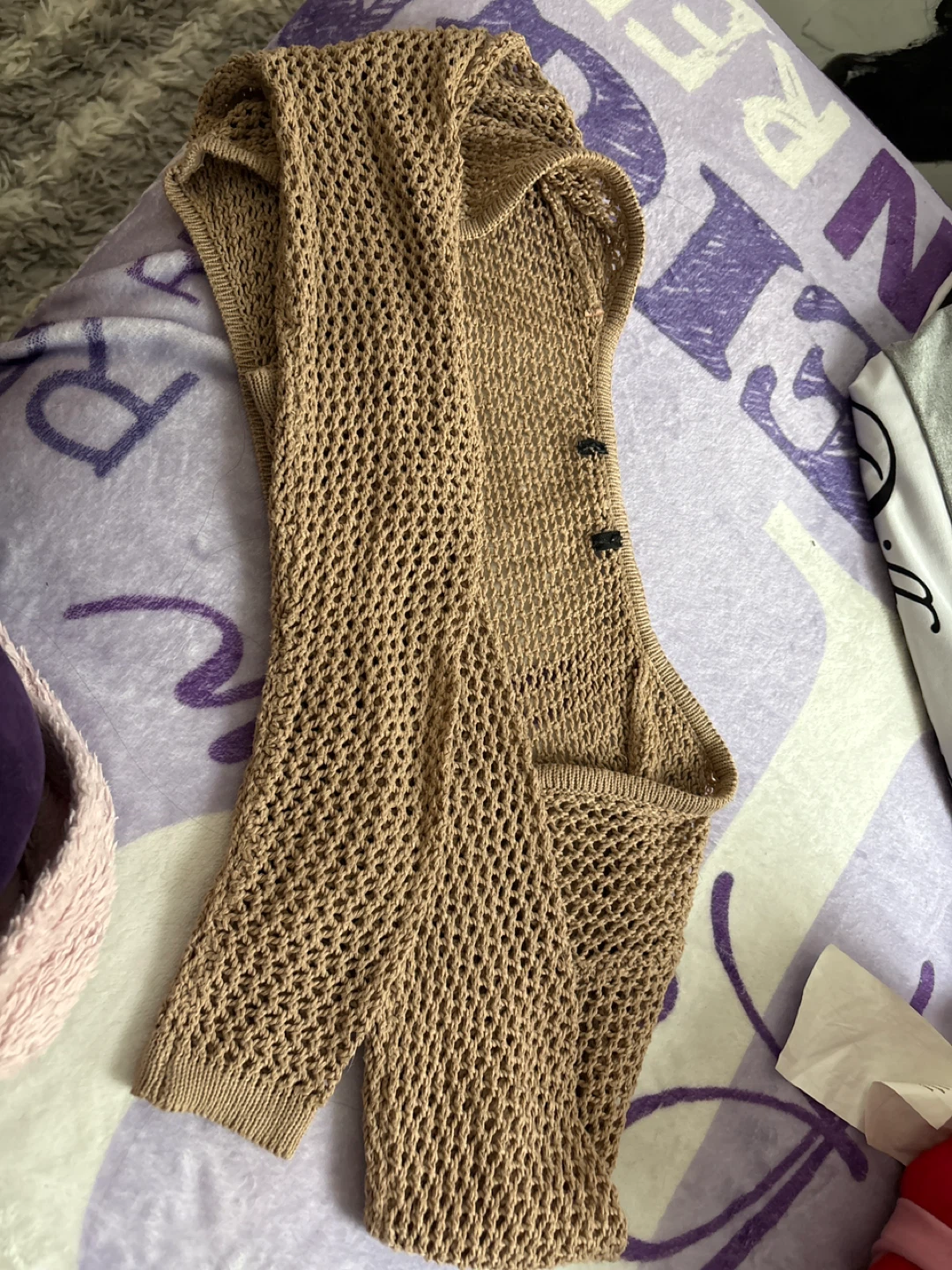 Brown Crochet Knit Vest - photo 2