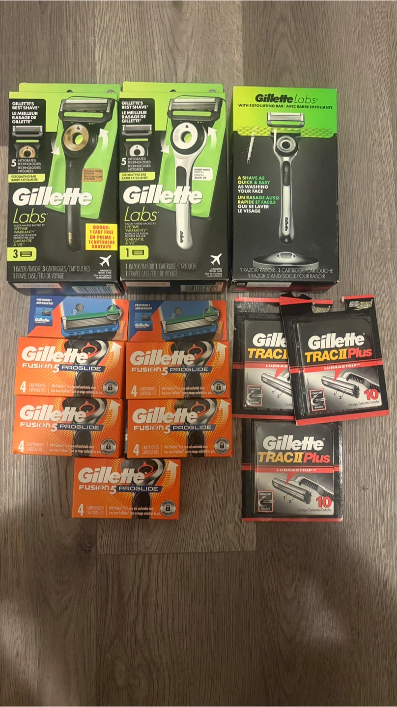 Gillette Fusion5 ProGlide & Labs Razors & Cartridges Bundle