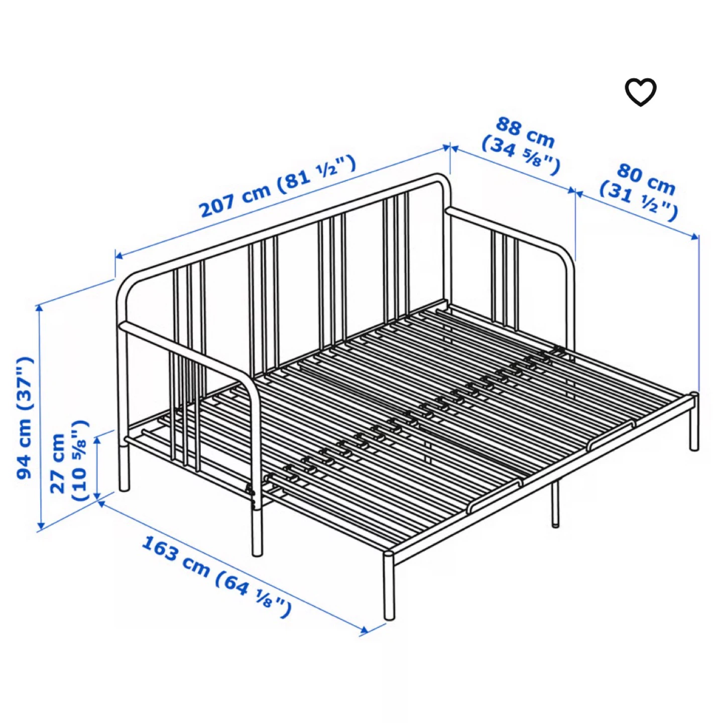 IKEA Daybed Frame -black - photo 3
