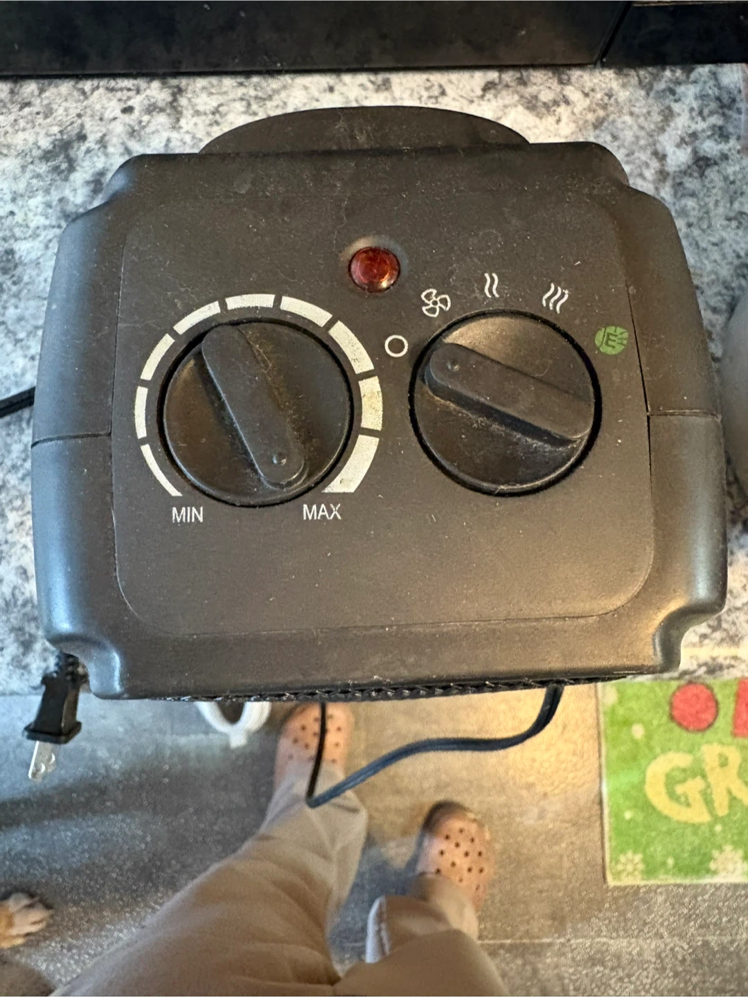 Black Portable Electric Heater - photo 2