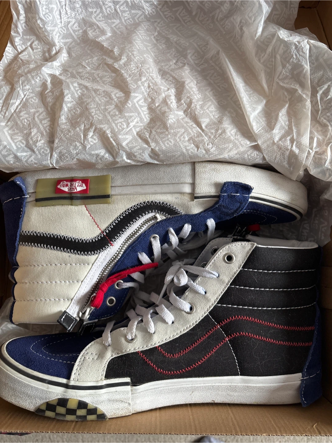 Vans Sk8-Hi Deconstructed Zip High Top Sneakers