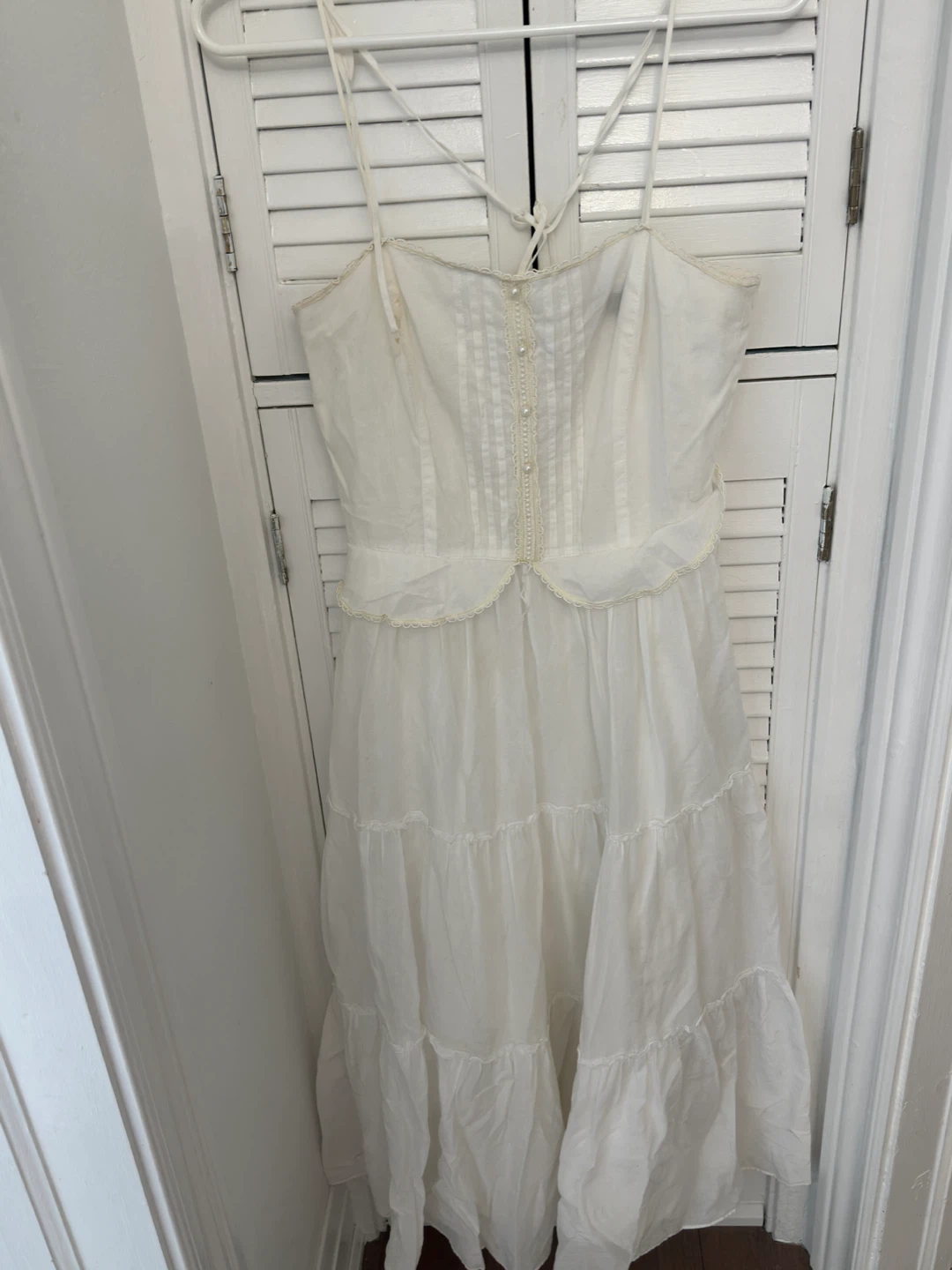 Robert Rodriguez White Tiered Maxi Dress Size 4