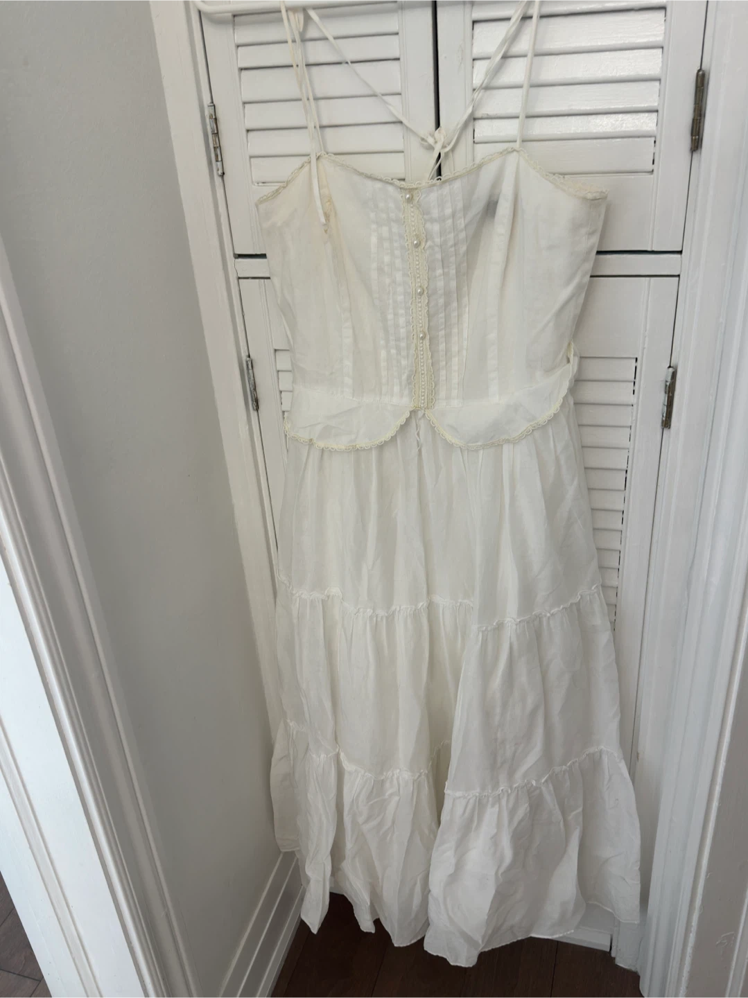 Robert Rodriguez White Tiered Maxi Dress Size 4 - photo 2