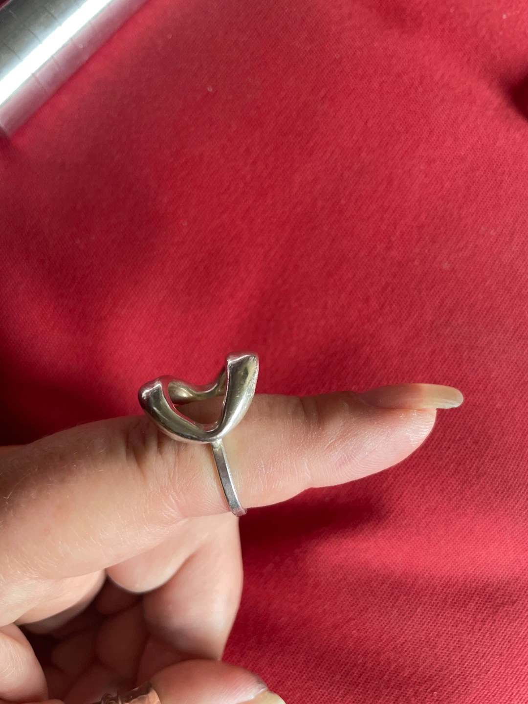 Sterling Silver abstract shape ring size 7.25 - photo 2