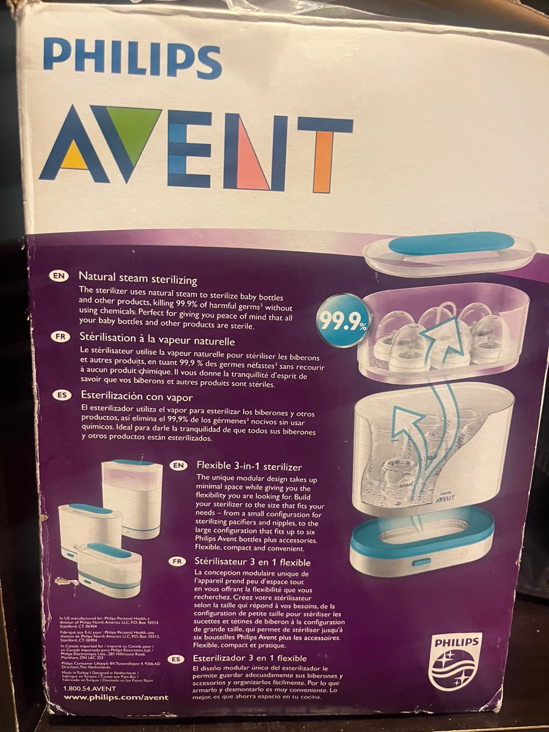 Philips AVENT Natural Steam Sterilizer - Flexible 3-in-1