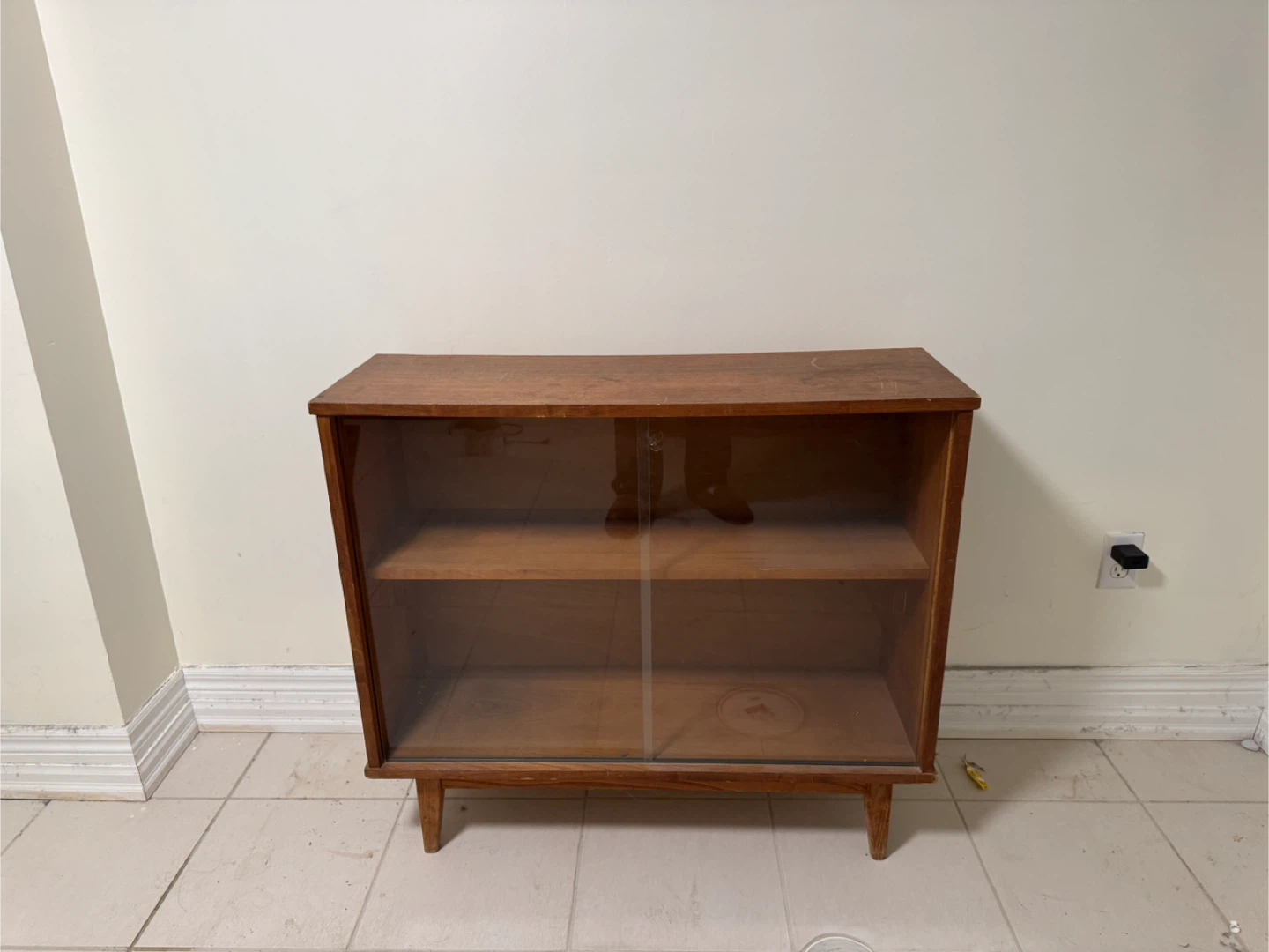 Teak Cabinet with Glass Doors
