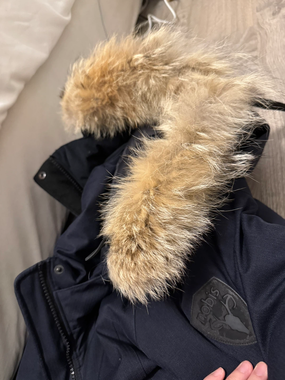 Nobis Women's Navy Blue Parka with Fur Hood - photo 4