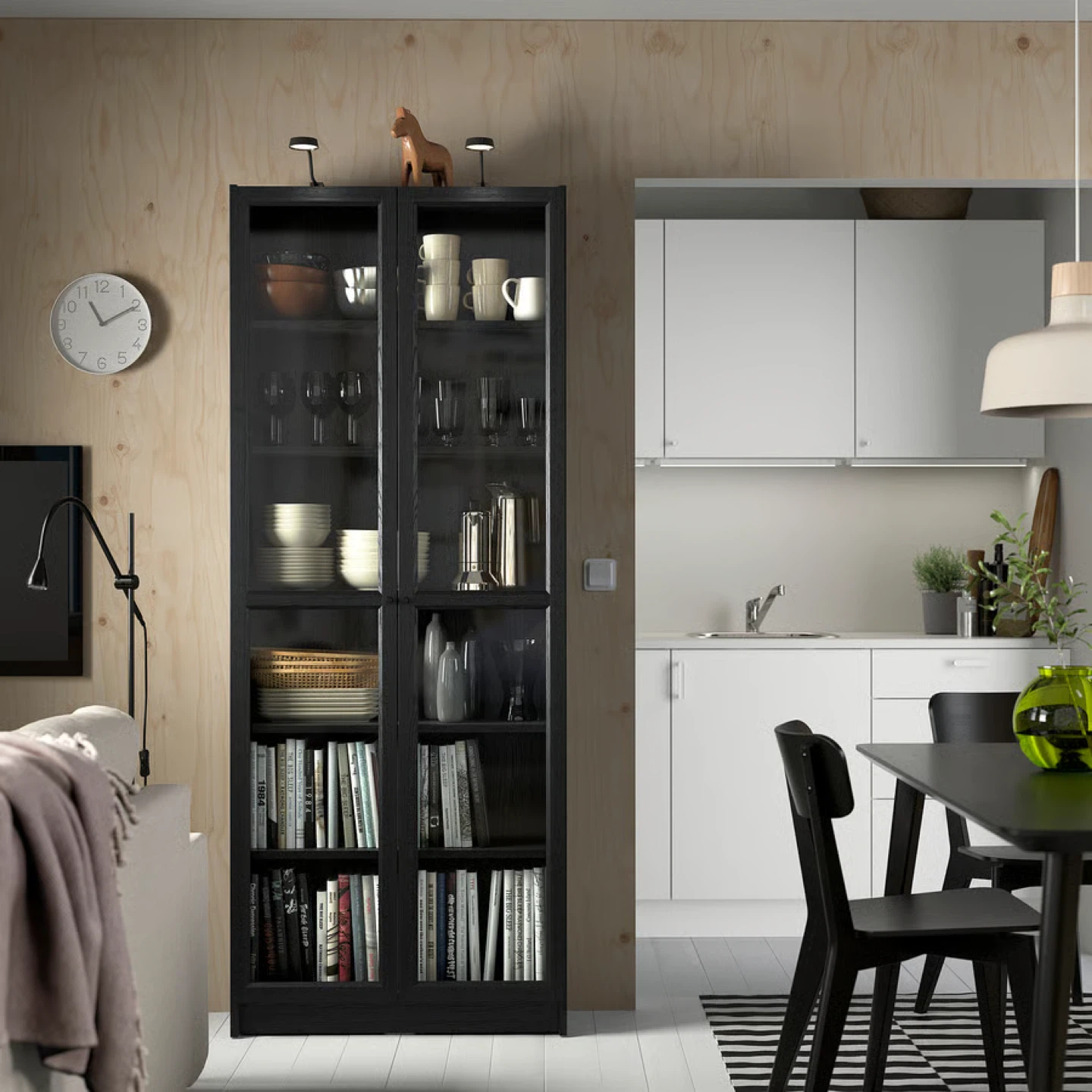 IKEA BILLY BOOKSHELF WITH GLASS DOORS-NEED GONE ASAP! - photo 2