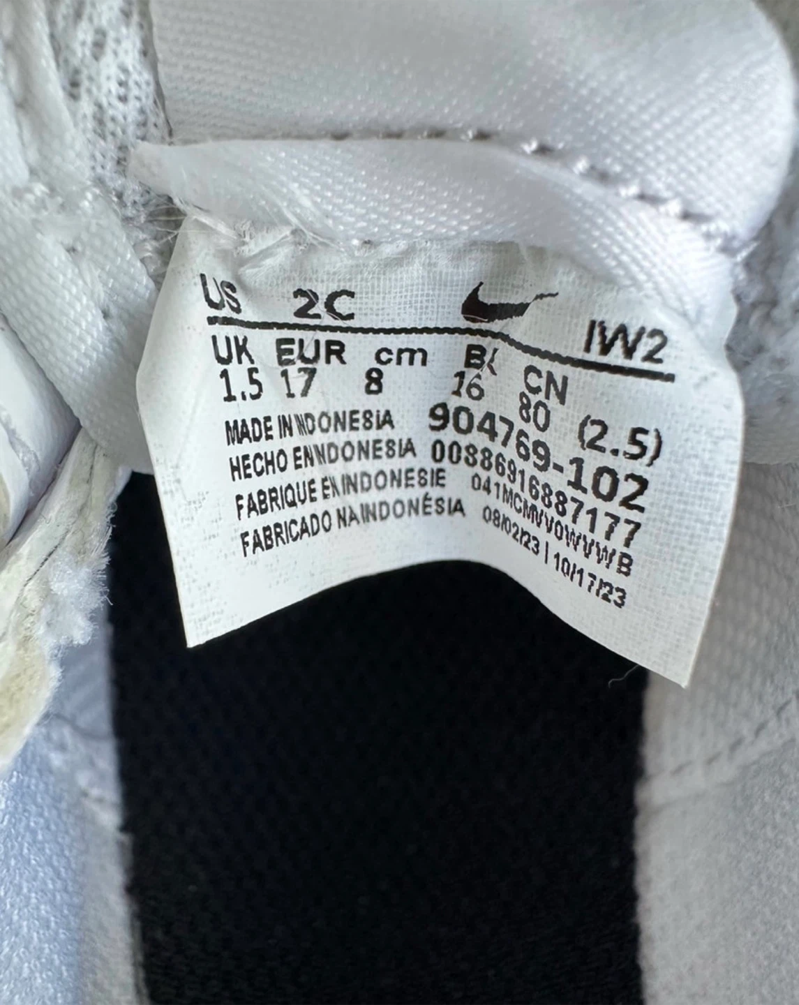 Nike Cortez Shoes Size 2C White/Black - photo 5