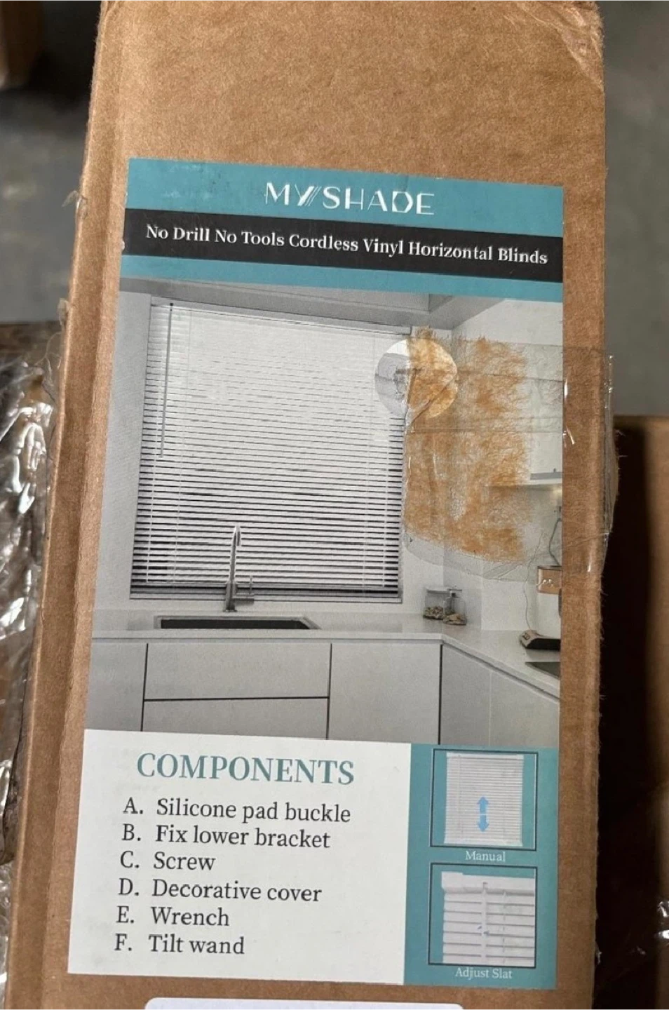 MYSHADE Cordless Vinyl Blinds, (31.5”x64”) - photo 4