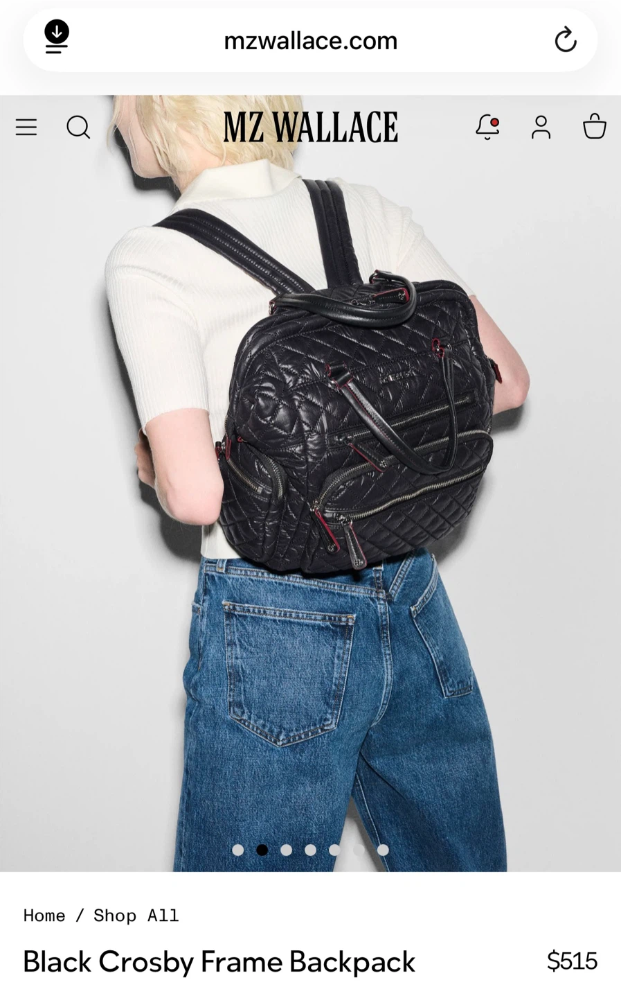 MZ Wallace Black Crosby Frame Backpack - photo 2