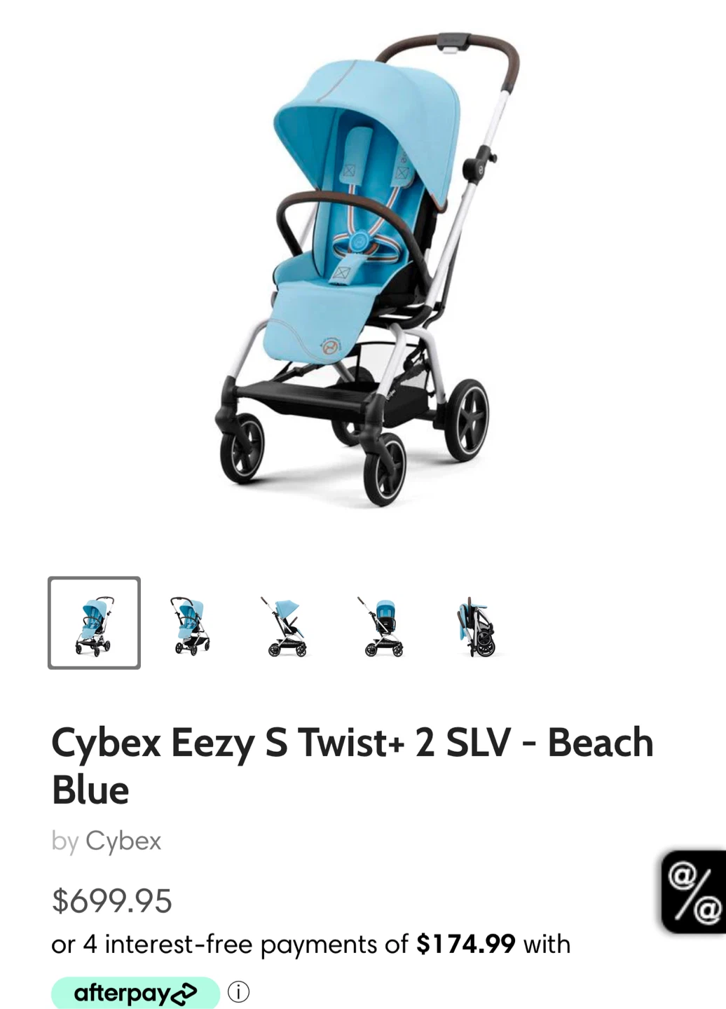 Cybex Eezy S Twist+ 2 Stroller - Beach Blue