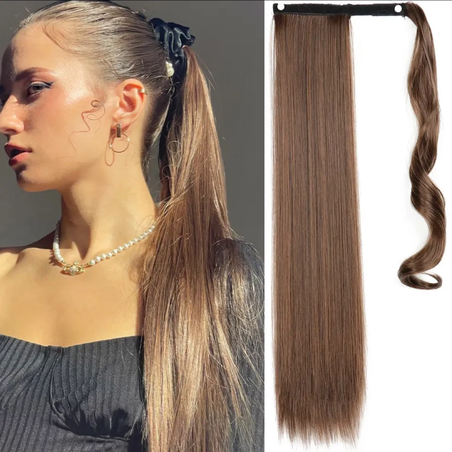 Brown Ponytail Hair Extension