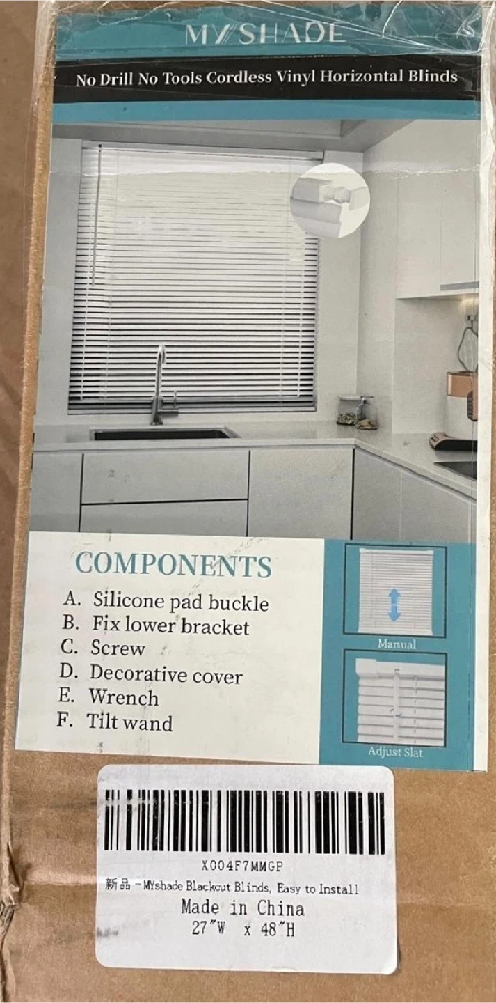 MyShade Cordless Vinyl Blinds, (27"W x 48"H) - photo 5
