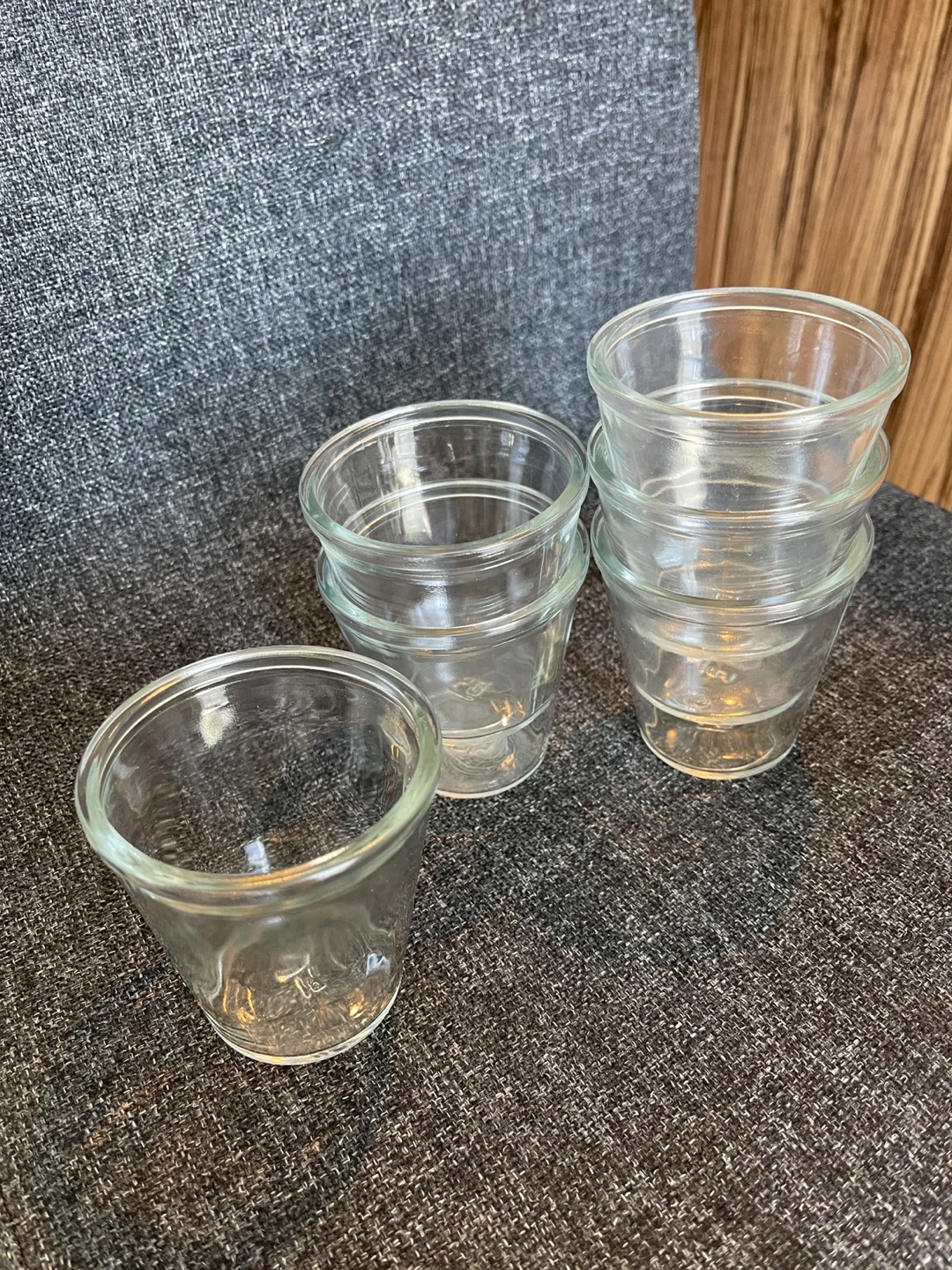 Set of 5 Clear Glass Tumblers