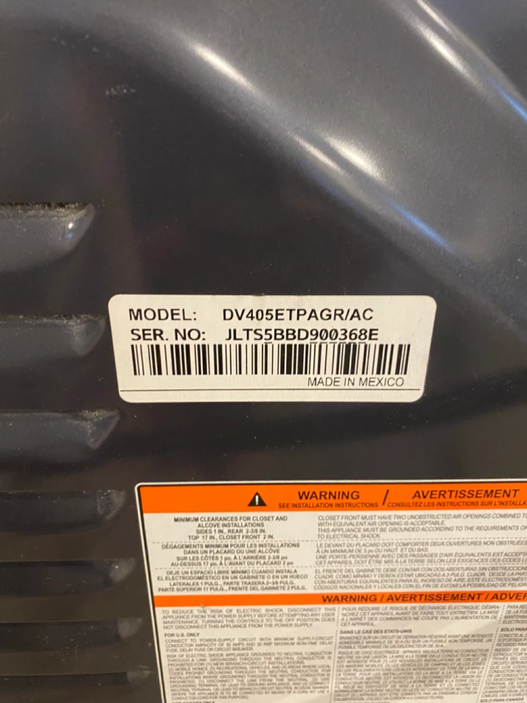 Samsung Clothes Dryer DV405ETPAGR/AC - photo 4