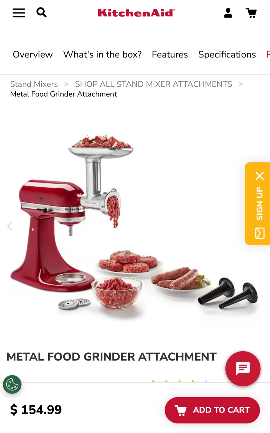 KitchenAid Metal Food Grinder Attachment - photo 4