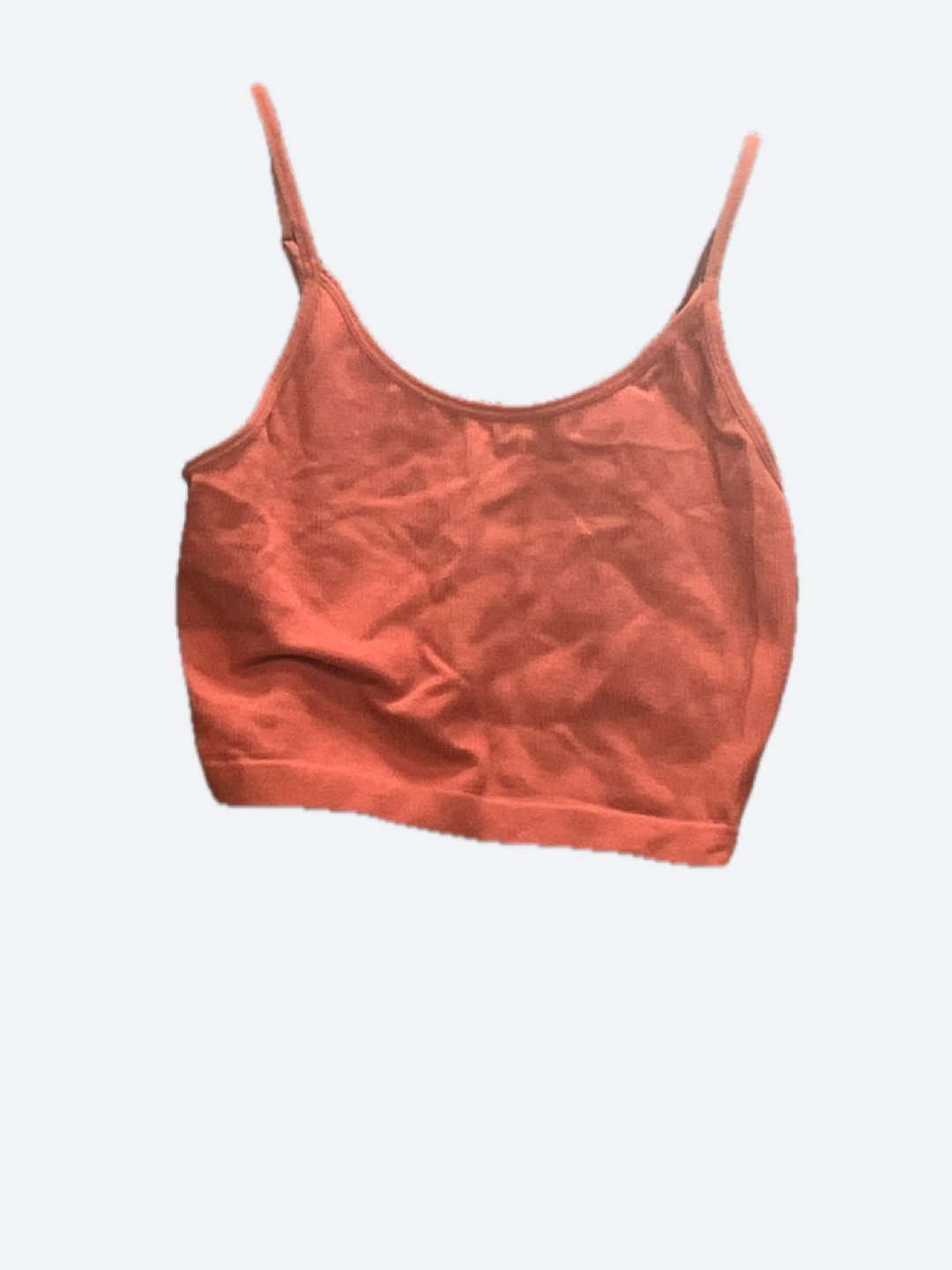 Coral Spaghetti Strap Crop Top