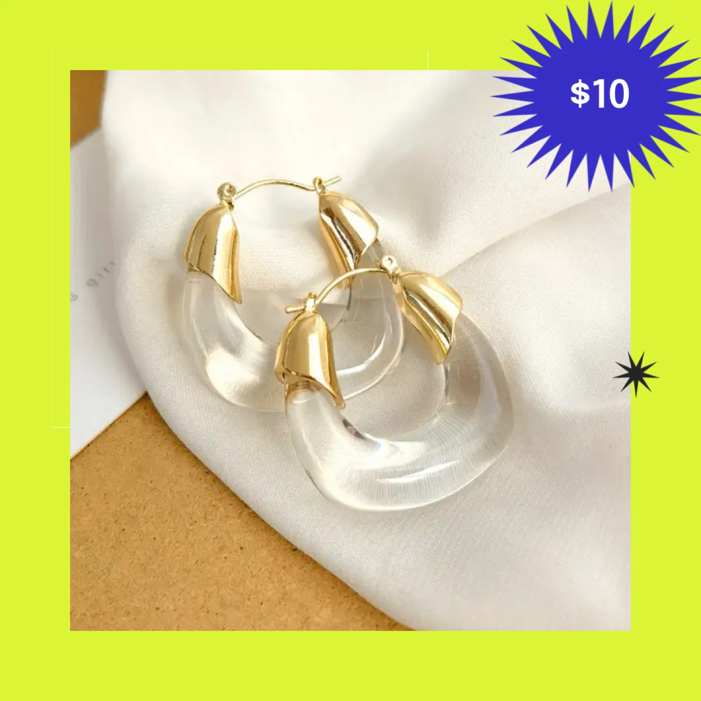 Gold Bell Hoop Earrings