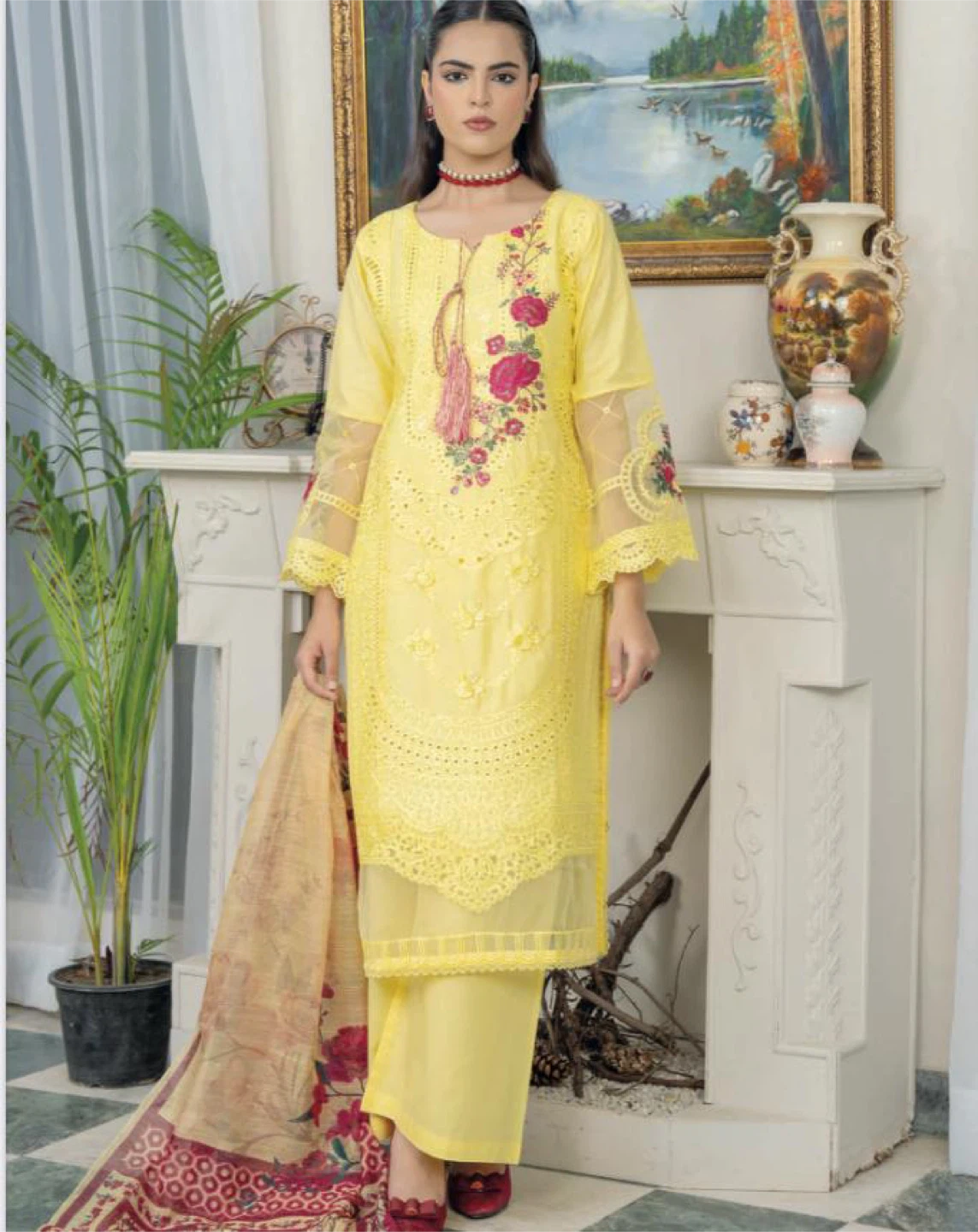 Women's Embroidered 3-Piece Lawn Suit - photo 4