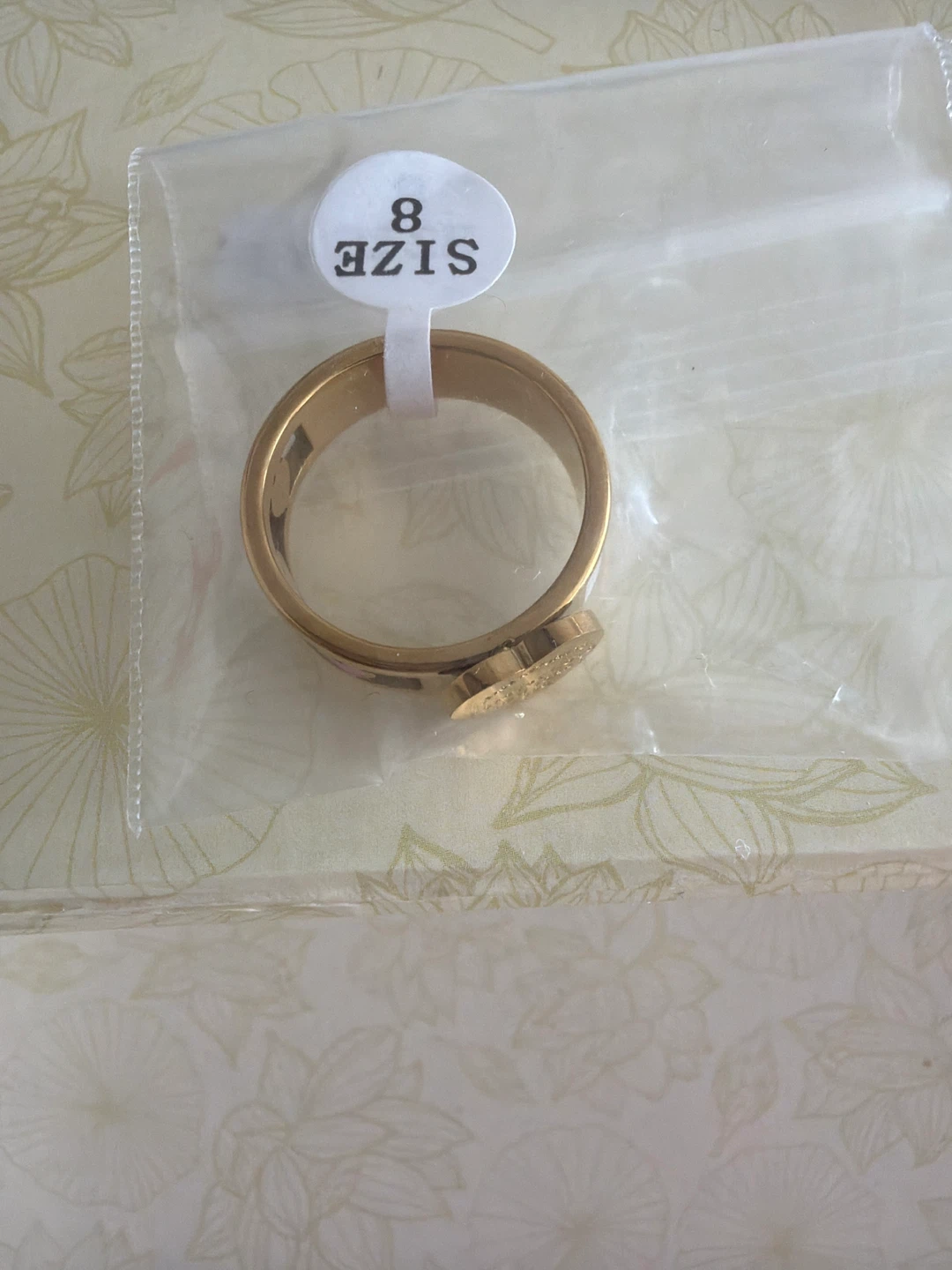 Gold Tone "Forever Love" Heart Ring Size 8 - photo 2