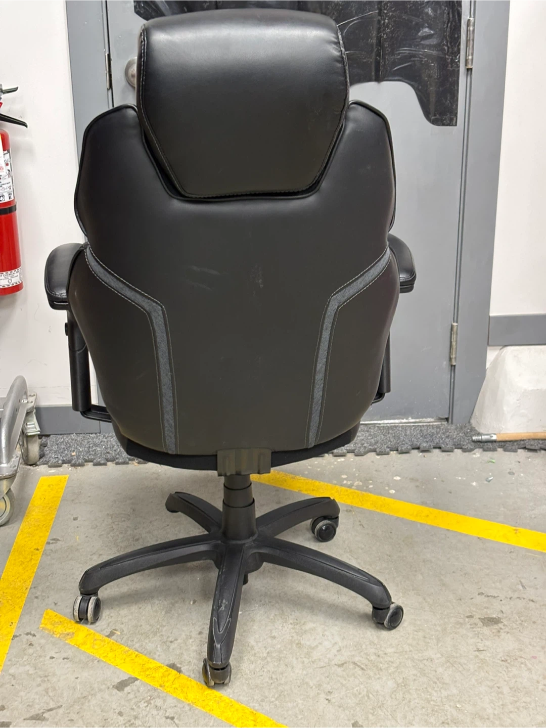 Black Gaming Chair with Lumbar Support