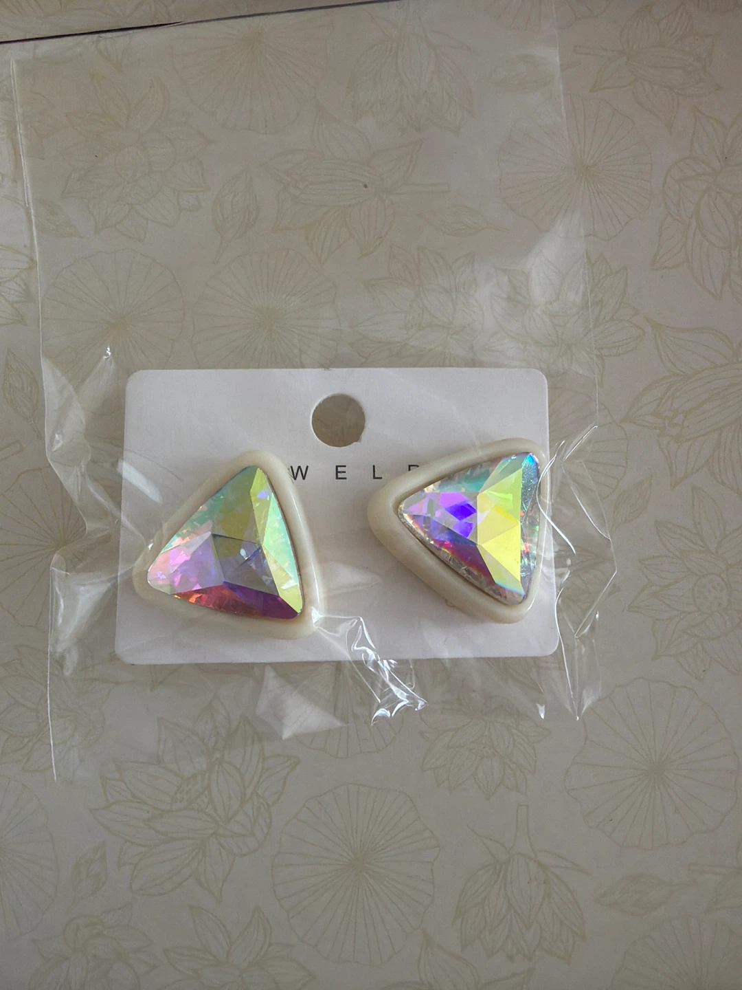 Iridescent Triangle Stud Earrings - photo 2