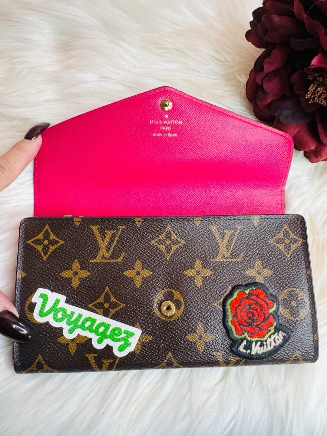 Louis Vuitton Monogram Wallet with Custom Patches - photo 4