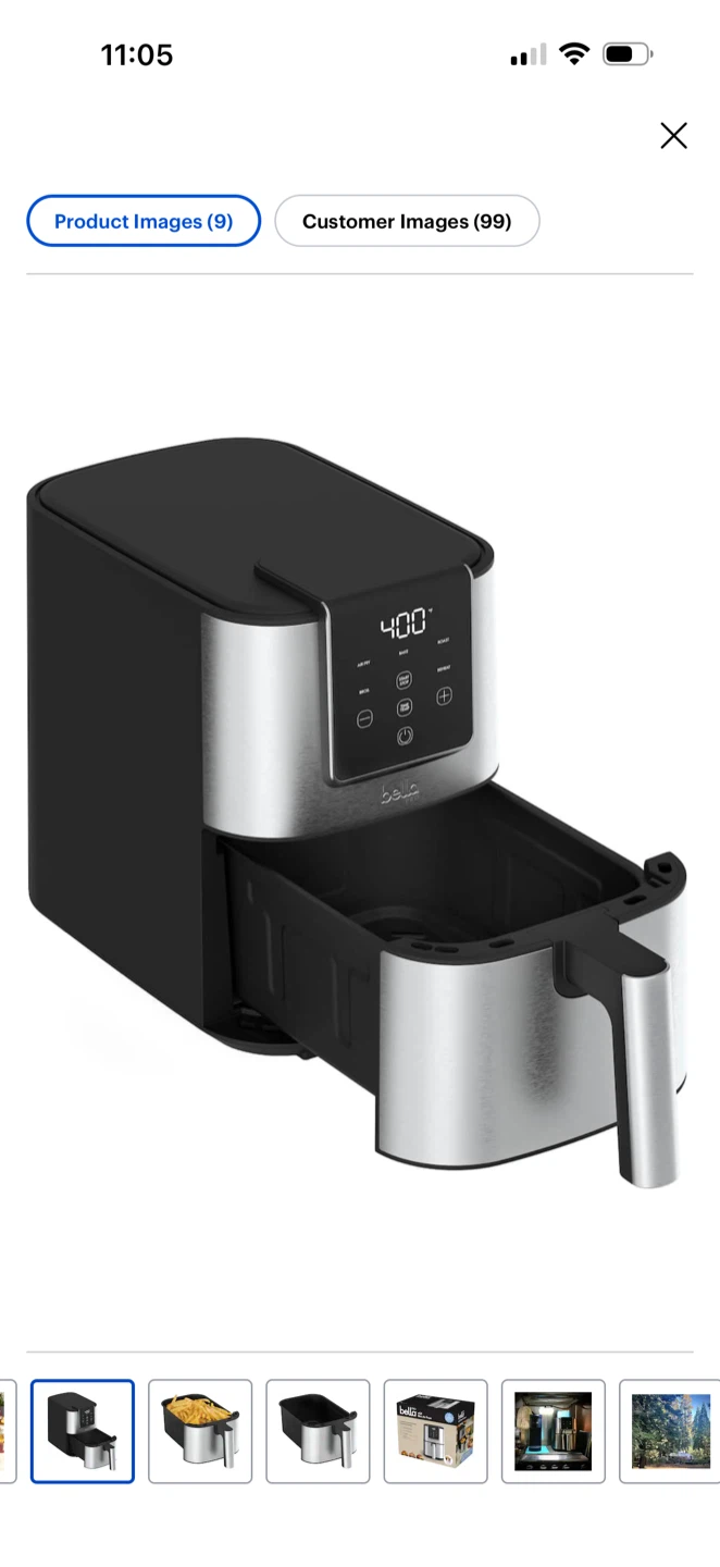 Bella Pro 4qt Slim Air Fryer - photo 3