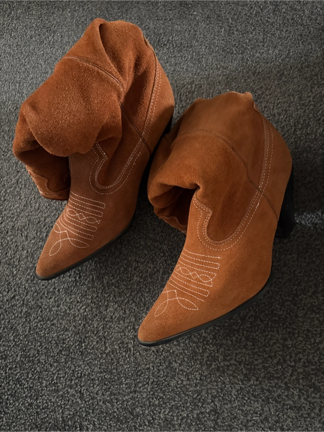 Suede Cowboy Boots